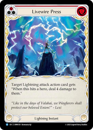 Livewire Press (Red) [OMN159] (Omens of the Third Age)  Rainbow Foil