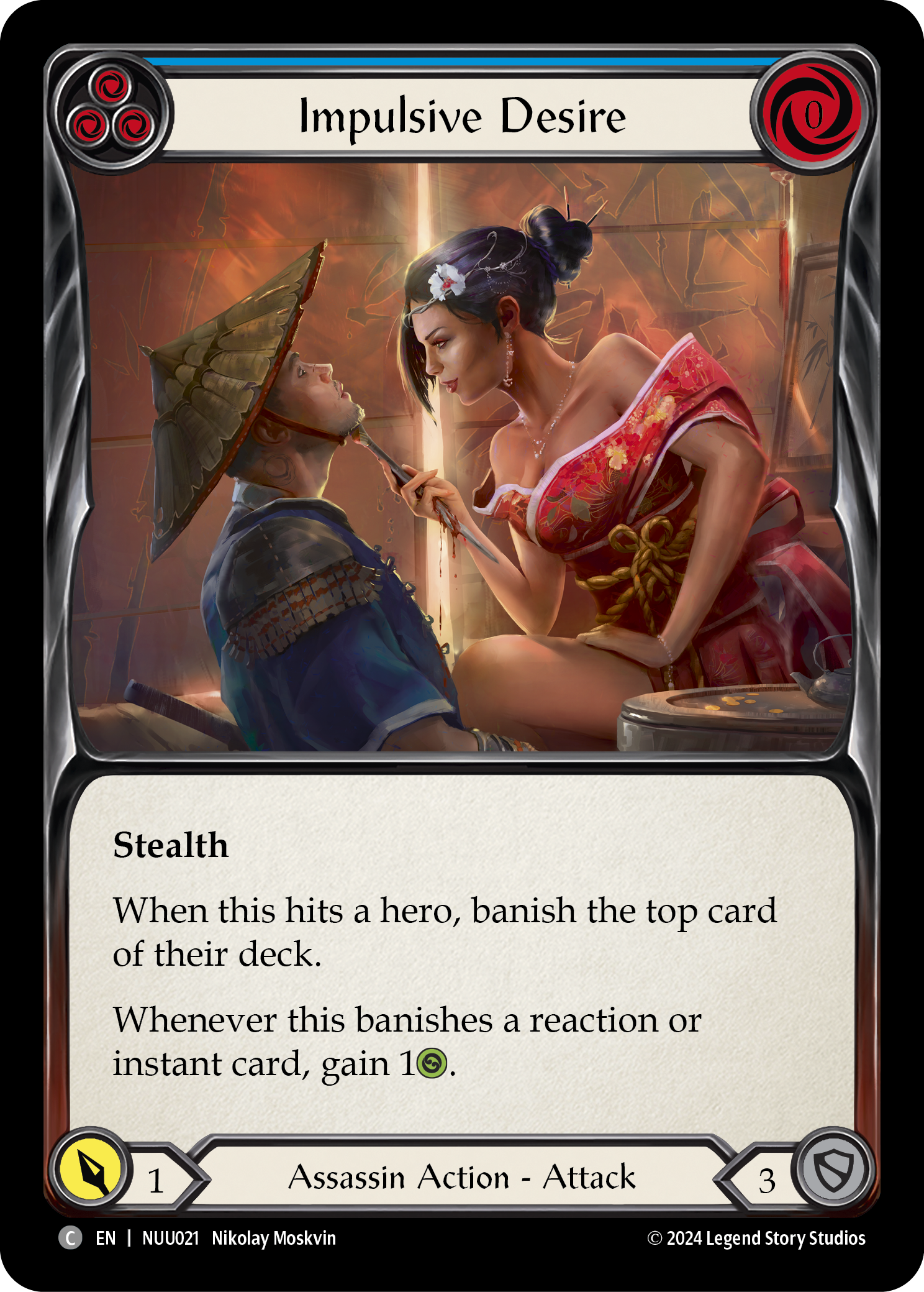 Impulsive Desire (Blue) [NUU021] (Part the Mistveil Nuu Blitz Deck)