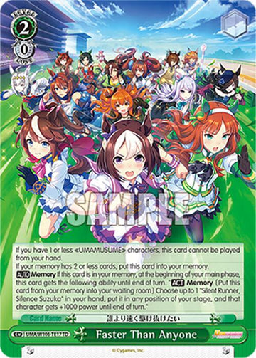 Faster Than Anyone (UMA/W106-TE17) [Umamusume: Pretty Derby]