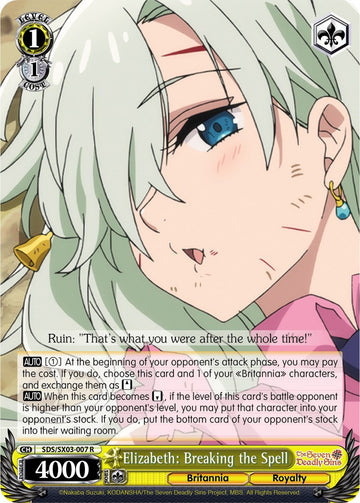 Elizabeth: Breaking the Spell (SDS/SX03-007 R) [The Seven Deadly Sins]