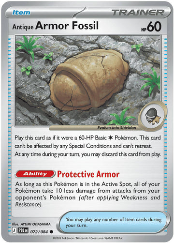 Antique Armor Fossil (072/084) [Mega Evolution: Pitch Black]