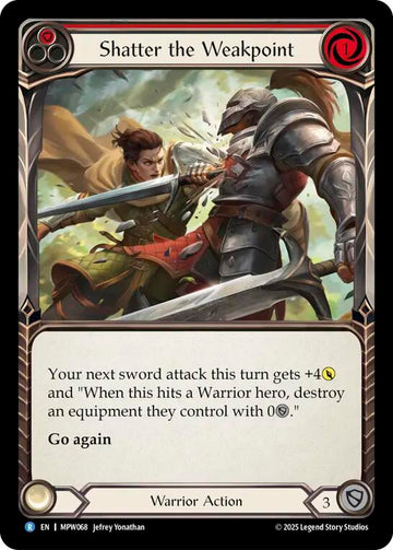 Shatter the Weakpoint (Red) [MPW068] (Mastery Pack Warrior)  Rainbow Foil