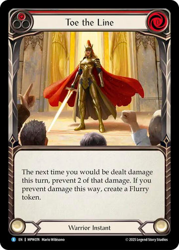 Toe the Line (Red) [MPW074] (Mastery Pack Warrior)  Rainbow Foil