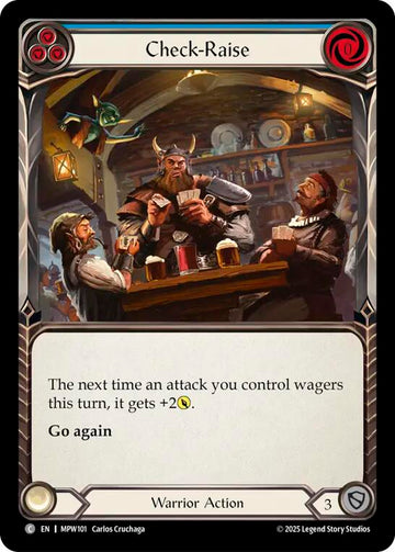 Check-Raise (Blue) [MPW101] (Mastery Pack Warrior)  Rainbow Foil
