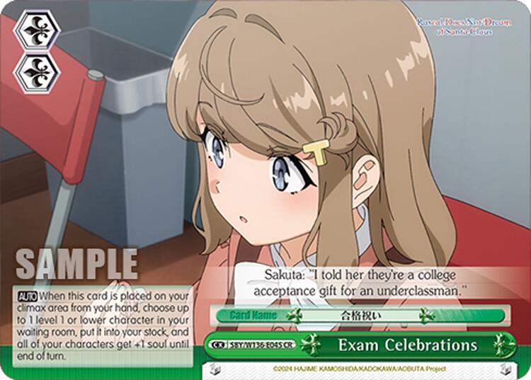 Exam Celebrations (SBY/W136-E045) [Rascal Does Not Dream of Santa Claus]