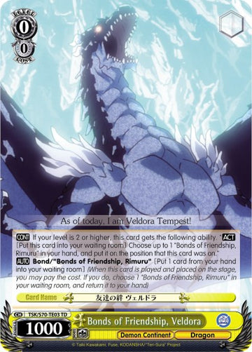 Bonds of Friendship, Veldora (TSK/S70-TE03 TD) [That Time I Got Reincarnated as a Slime]