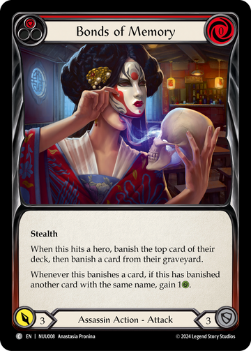 Bonds of Memory (Red) [NUU008] (Part the Mistveil Nuu Blitz Deck)