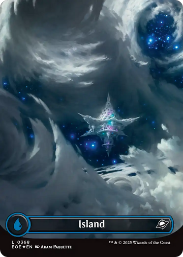 Island (0368) (Borderless) (Galaxy Foil) [Edge of Eternities]