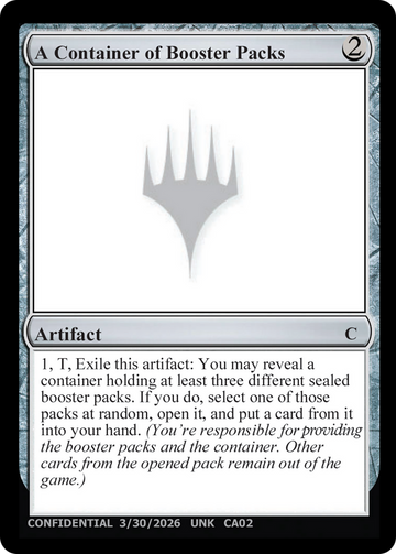 A Container of Booster Packs [Unknown Event]