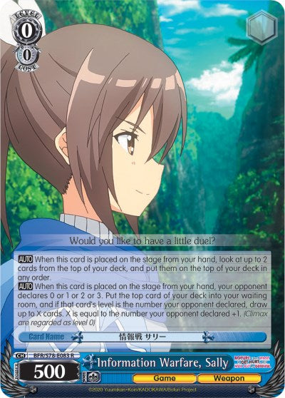 Information Warfare, Sally (BFR/S78-E083 R) [BOFURI: I Don't Want to Get Hurt, so I'll Max Out My Defense]