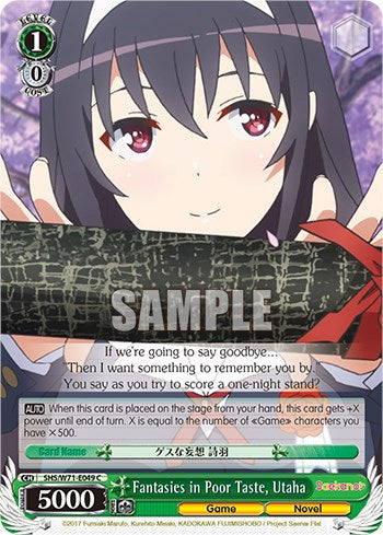 Fantasies in Poor Taste, Utaha [Saekano How to Raise a Boring Girlfriend. flat]