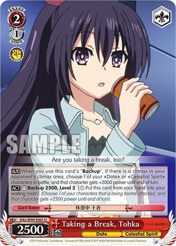 Taking a Break, Tohka [Date A Live Vol.2]