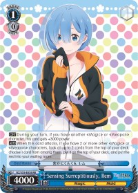 Sensing Surreptitiously, Rem (RZ/S55-E058 RR) [Re:ZERO Vol.2]