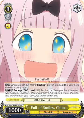 Full of Smiles, Chika (KGL/S79-E101 PR) [Kaguya-sama: Love is War]