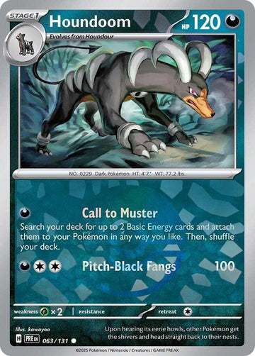 Houndoom (063/131) (Poke Ball Pattern) [Scarlet & Violet: Prismatic Evolutions]