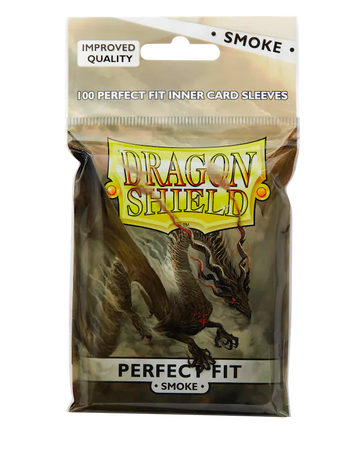 Dragon Shield Sleeves: Perfect Fit Standard Top Load- Smoke (100 ct.)