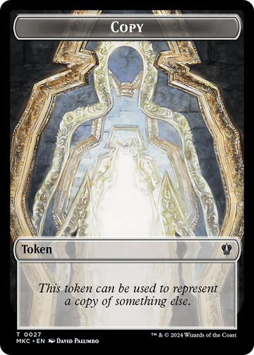 Copy // Zombie Double-Sided Token [Murders at Karlov Manor Commander Tokens]