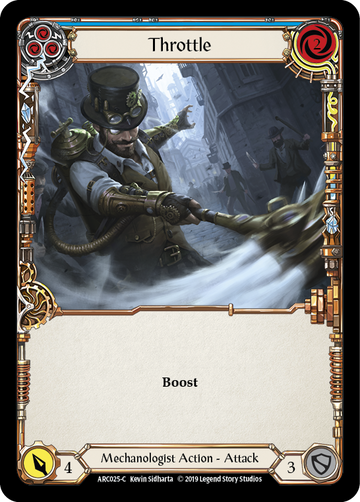 Throttle (Blue) [ARC025-C] (Arcane Rising)  1st Edition Rainbow Foil