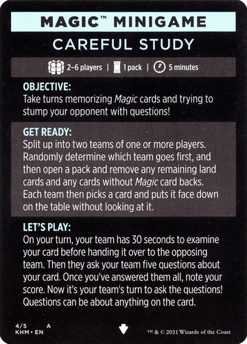 Careful Study (Magic Minigame) [Kaldheim Minigame]