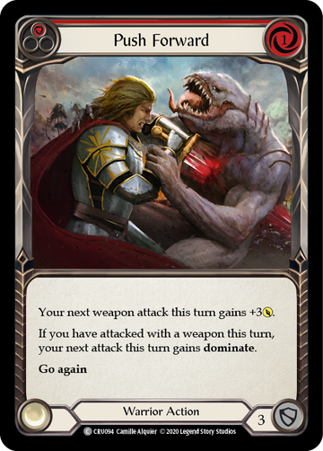 Push Forward (Red) [CRU094] (Crucible of War)  1st Edition Rainbow Foil