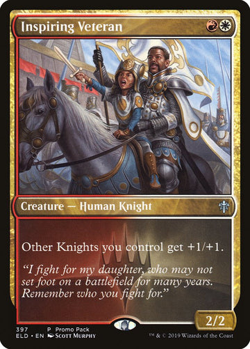Inspiring Veteran (Promo Pack) [Throne of Eldraine Promos]