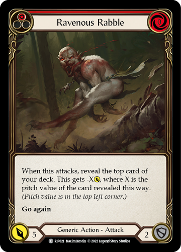Ravenous Rabble (Red) [RIP021] (Outsiders Riptide Blitz Deck)