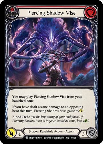 Piercing Shadow Vise (Red) [CHN010] (Monarch Chane Blitz Deck)