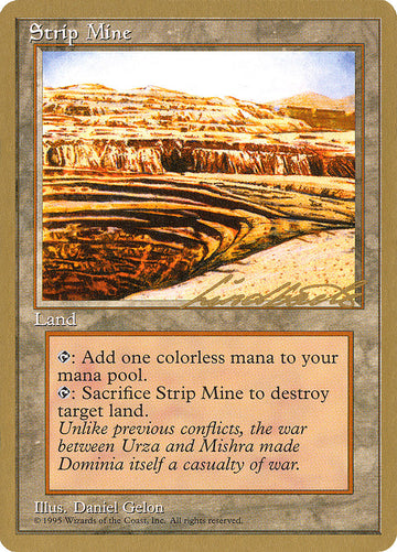Strip Mine (Leon Lindback) [Pro Tour Collector Set]