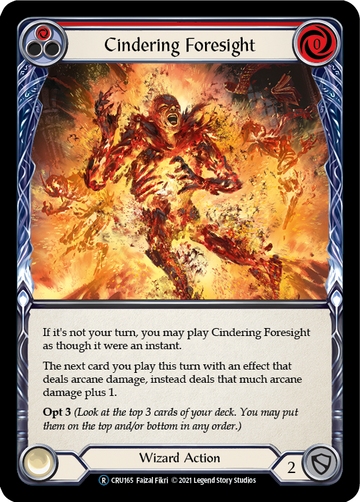Cindering Foresight (Red) [U-CRU165] (Crucible of War Unlimited)  Unlimited Normal