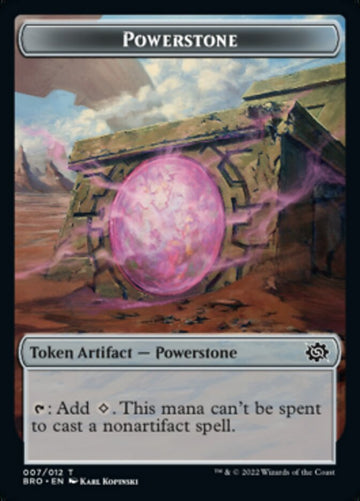 Powerstone // Laserbeak Double-Sided Token [The Brothers' War Tokens]