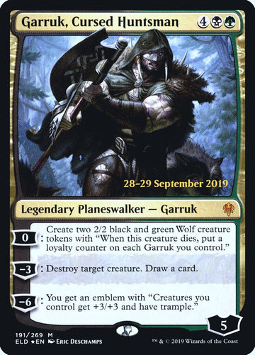 Garruk, Cursed Huntsman [Throne of Eldraine Prerelease Promos]
