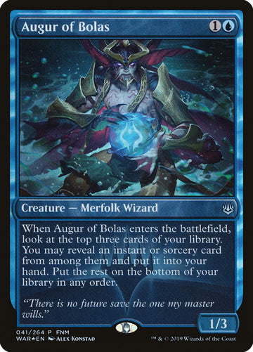 Augur of Bolas (FNM) [War of the Spark Promos]