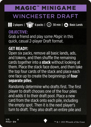 Winchester Draft (Magic Minigame) [Modern Horizons 2 Minigame]